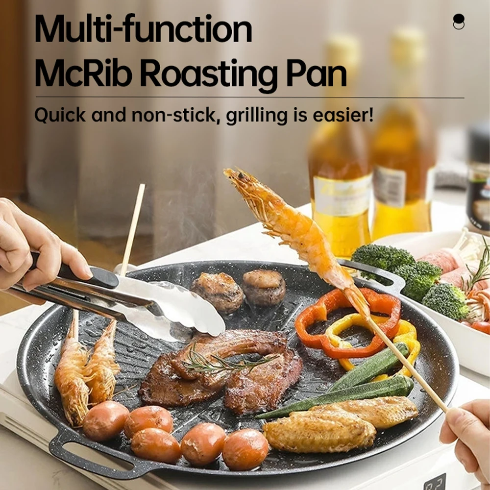 34CM 야외 바베큐 그릴 팬 논스틱 베이킹 트레이 한 - Korean Bbq Grill 리뷰 및 가격
